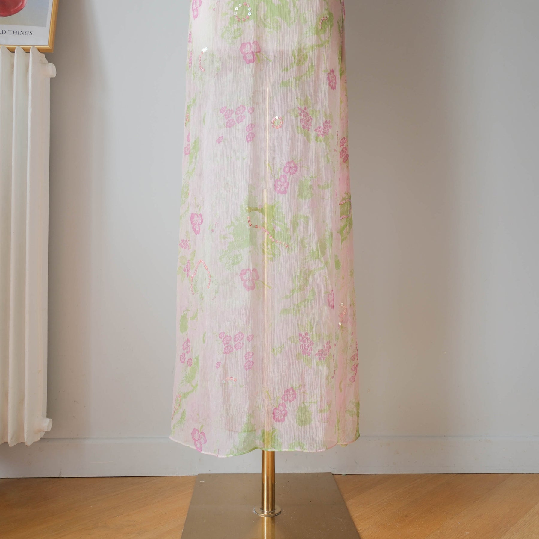 TRIUMPH Vintage Sequins Sheer Backless Maxi Dress