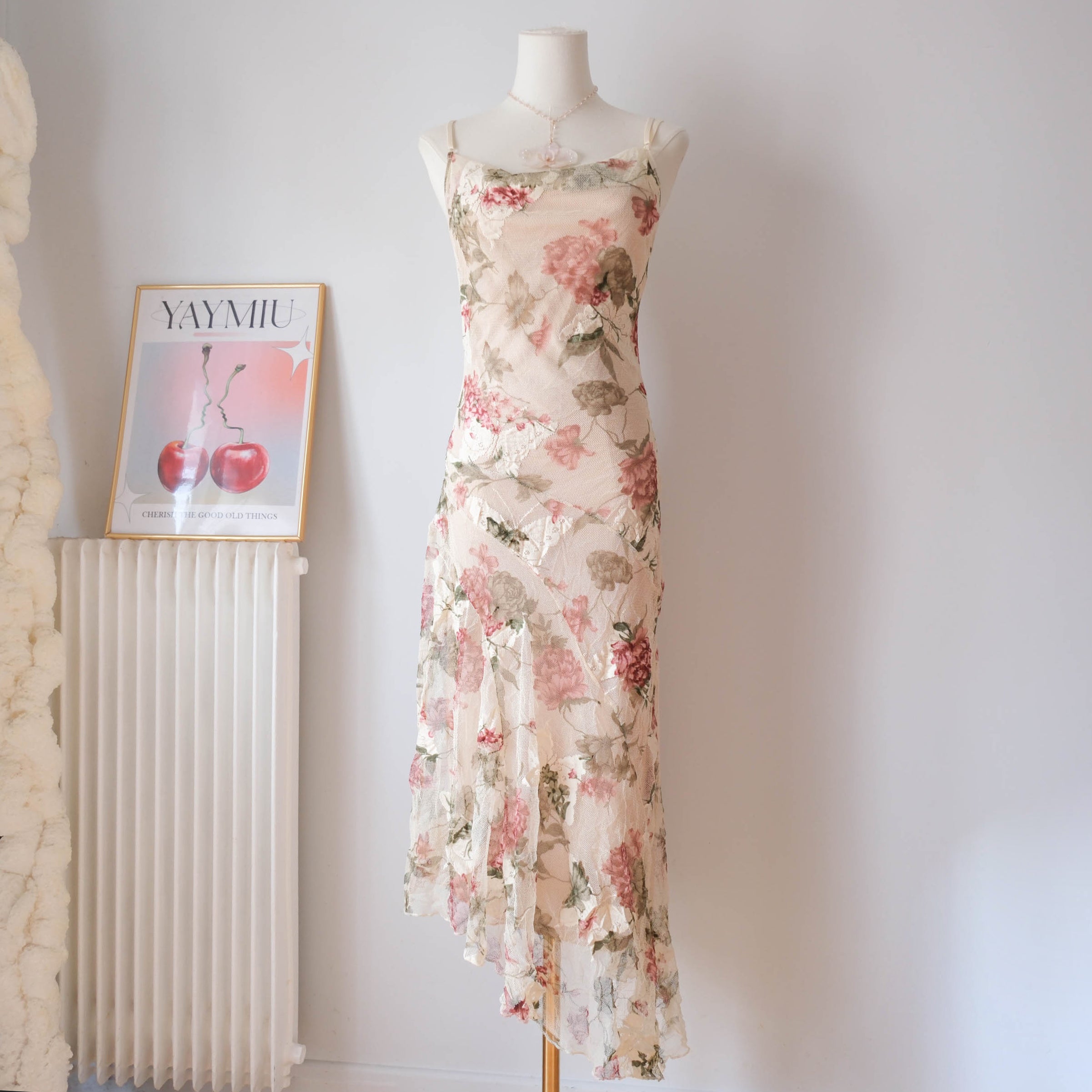 Vintage Cottage Asymmetrical Lace Dress