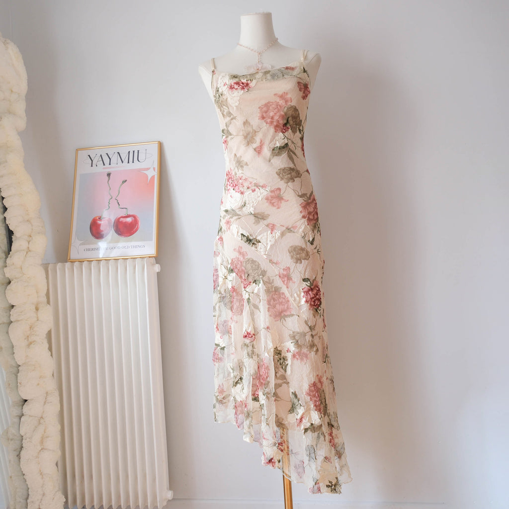 Vintage Cottage Asymmetrical Lace Dress
