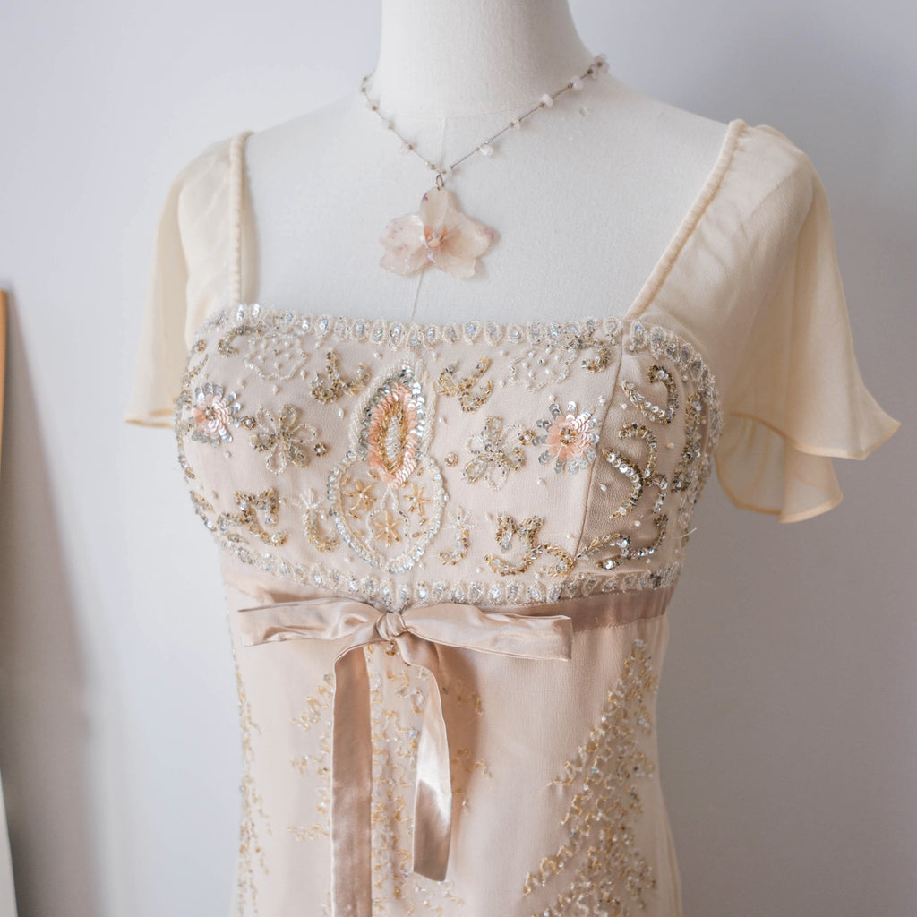 Vintage Gatsby-Era Beaded Glam Dress