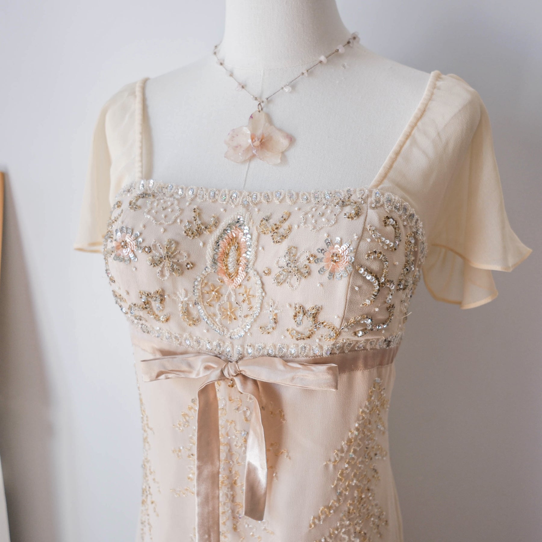 Vintage Gatsby-Era Beaded Glam Dress