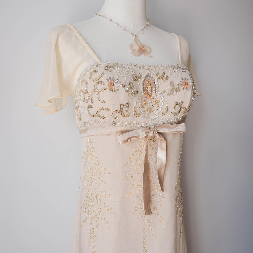 Vintage Gatsby-Era Beaded Glam Dress