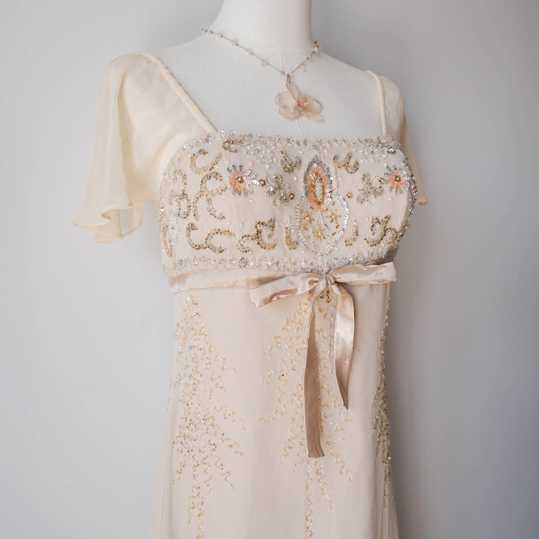 Vintage Gatsby-Era Beaded Glam Dress