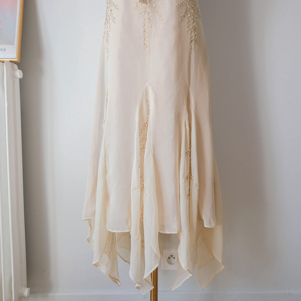 Vintage Gatsby-Era Beaded Glam Dress