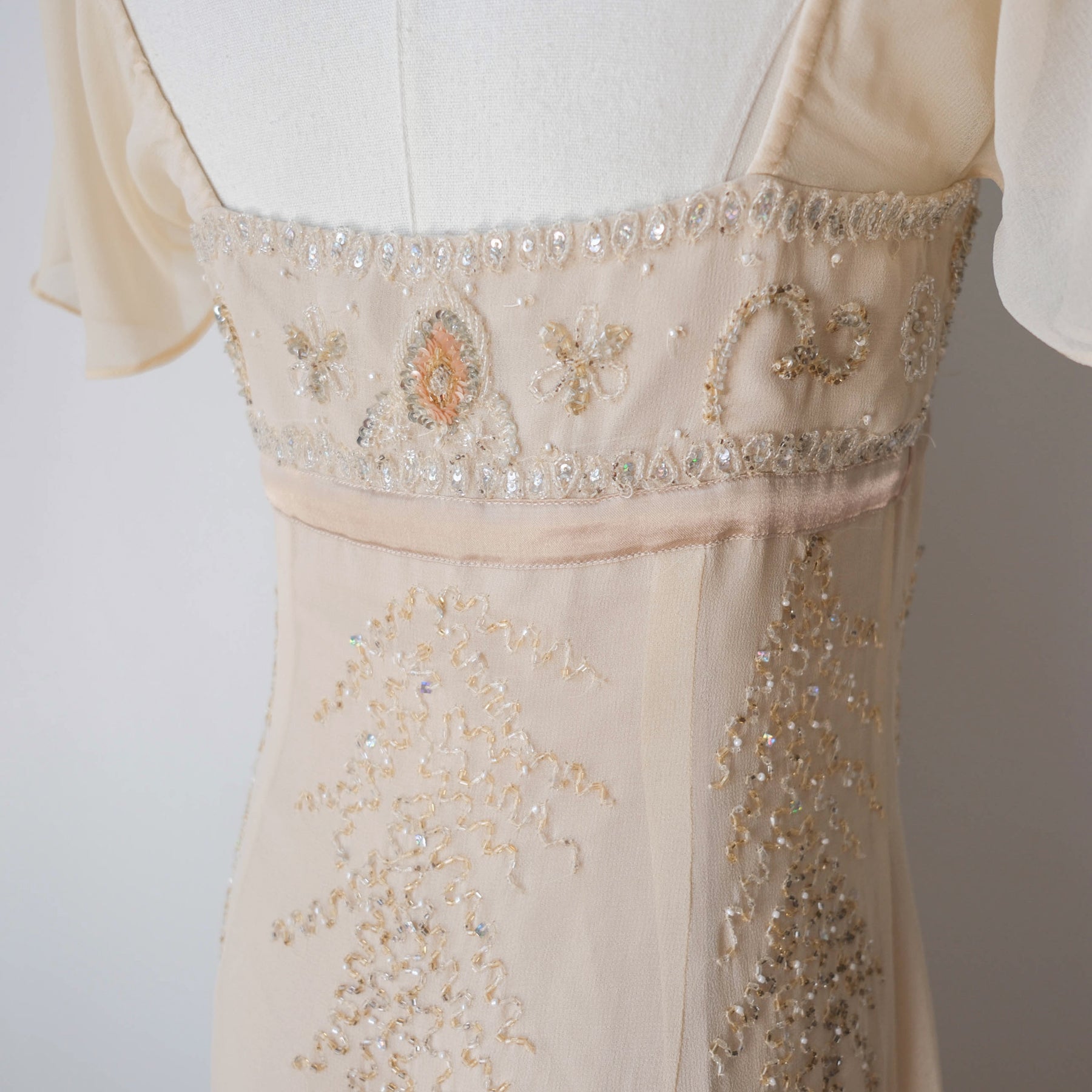 Vintage Gatsby-Era Beaded Glam Dress