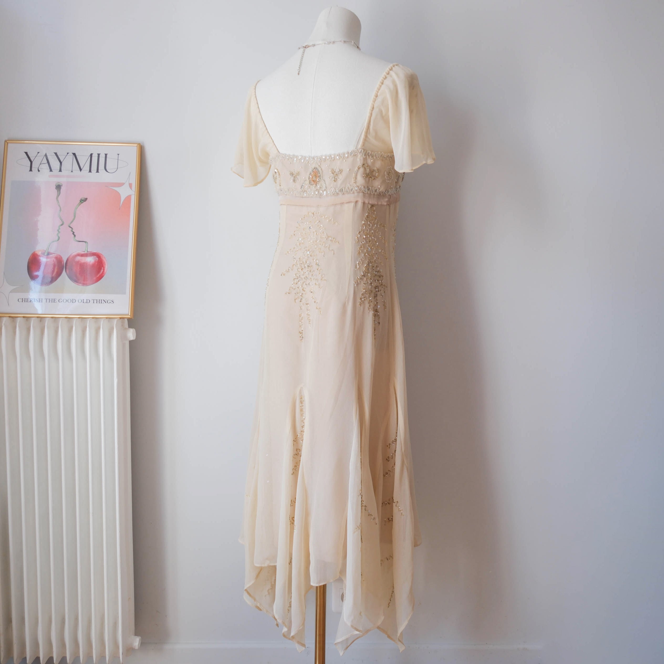 Vintage Gatsby-Era Beaded Glam Dress