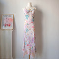 Vintage Beaded Floral Slip Dress