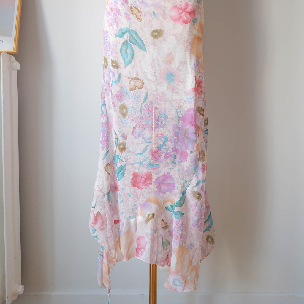 Vintage Beaded Floral Slip Dress