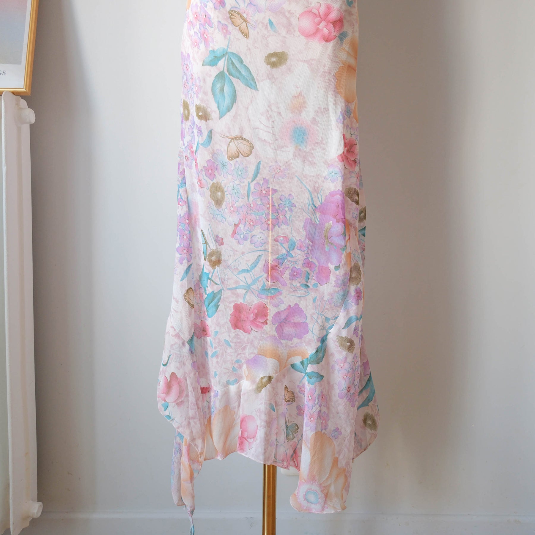 Vintage Beaded Floral Slip Dress