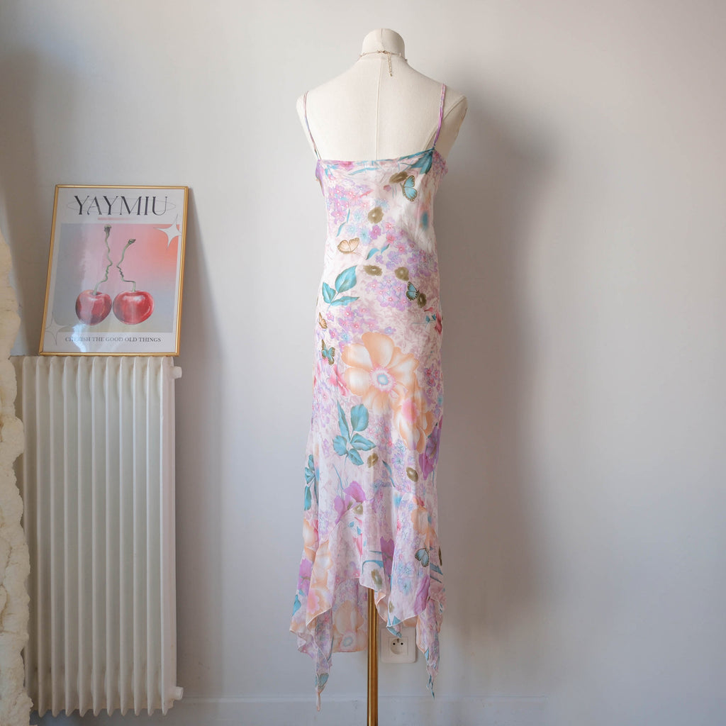 Vintage Beaded Floral Slip Dress