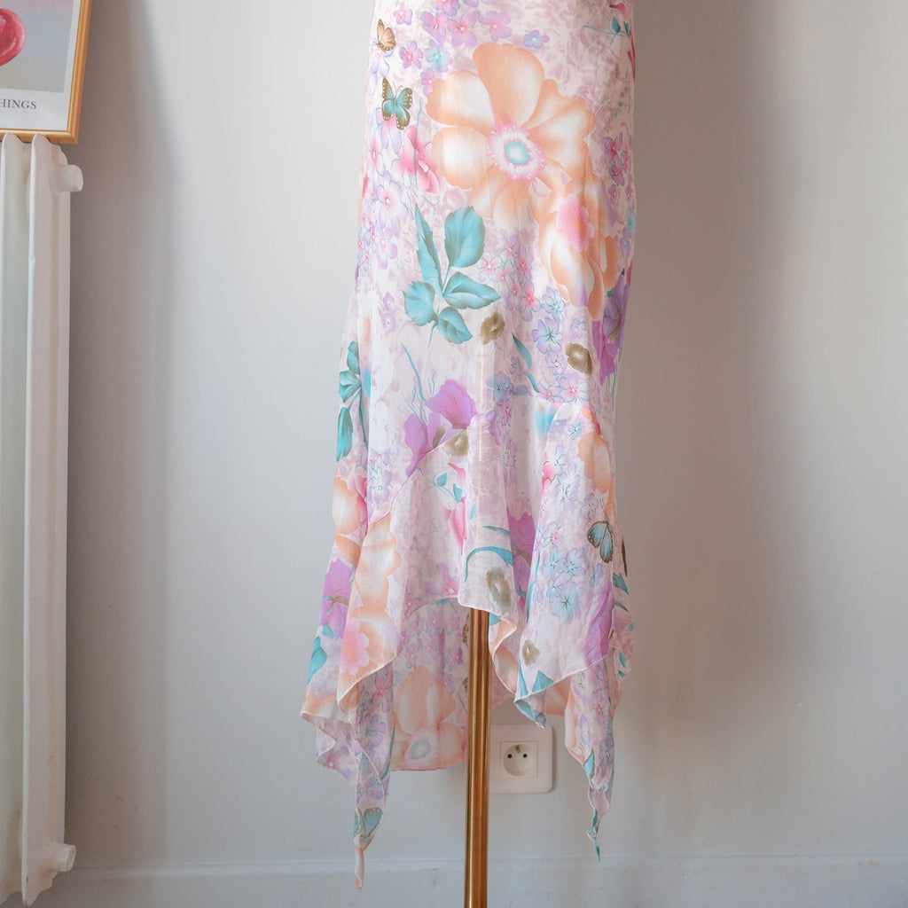 Vintage Beaded Floral Slip Dress