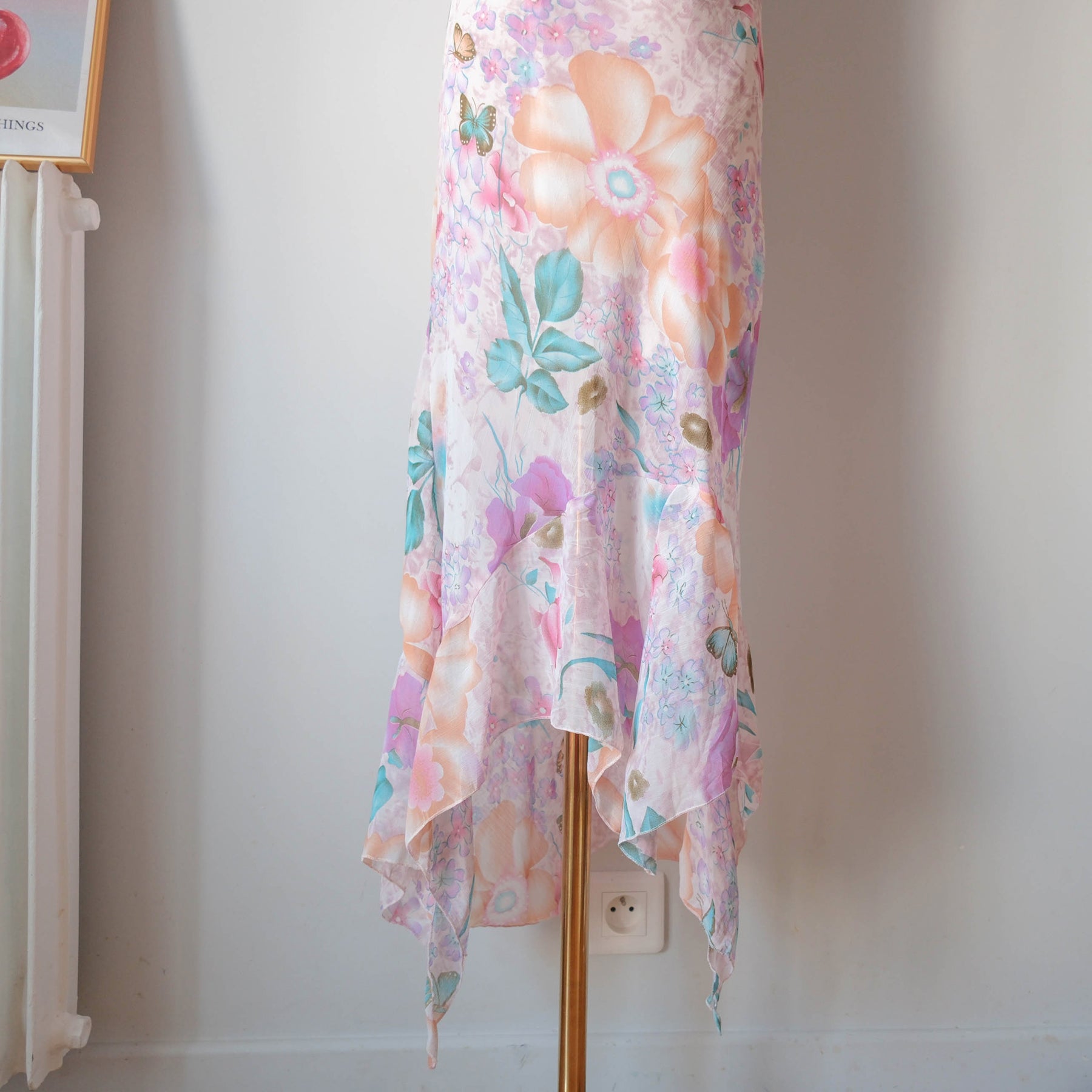 Vintage Beaded Floral Slip Dress