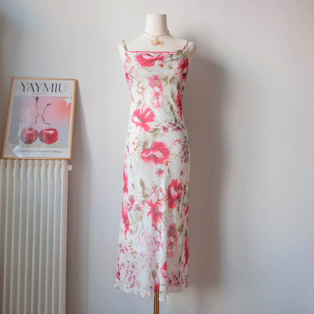 Vintage Dreamy Floral Midi Dress