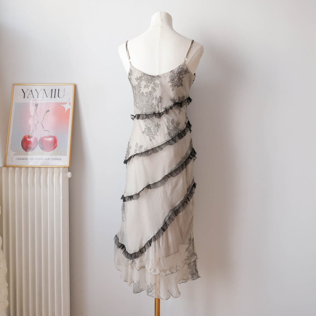 DERHY Vintage Sequins Midi Dress