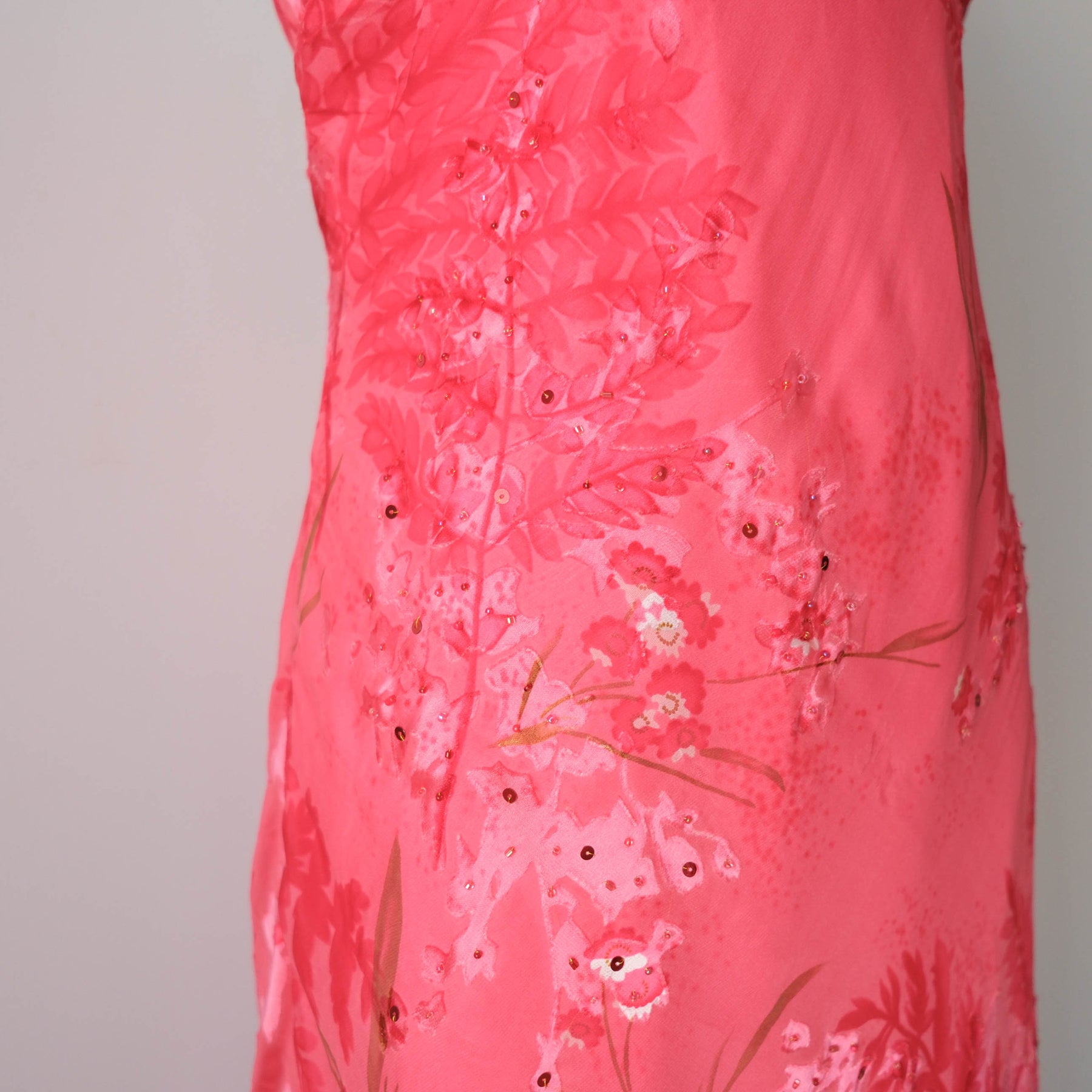 Vintage Romantic Chic Silk blend Beaded Slip Dress