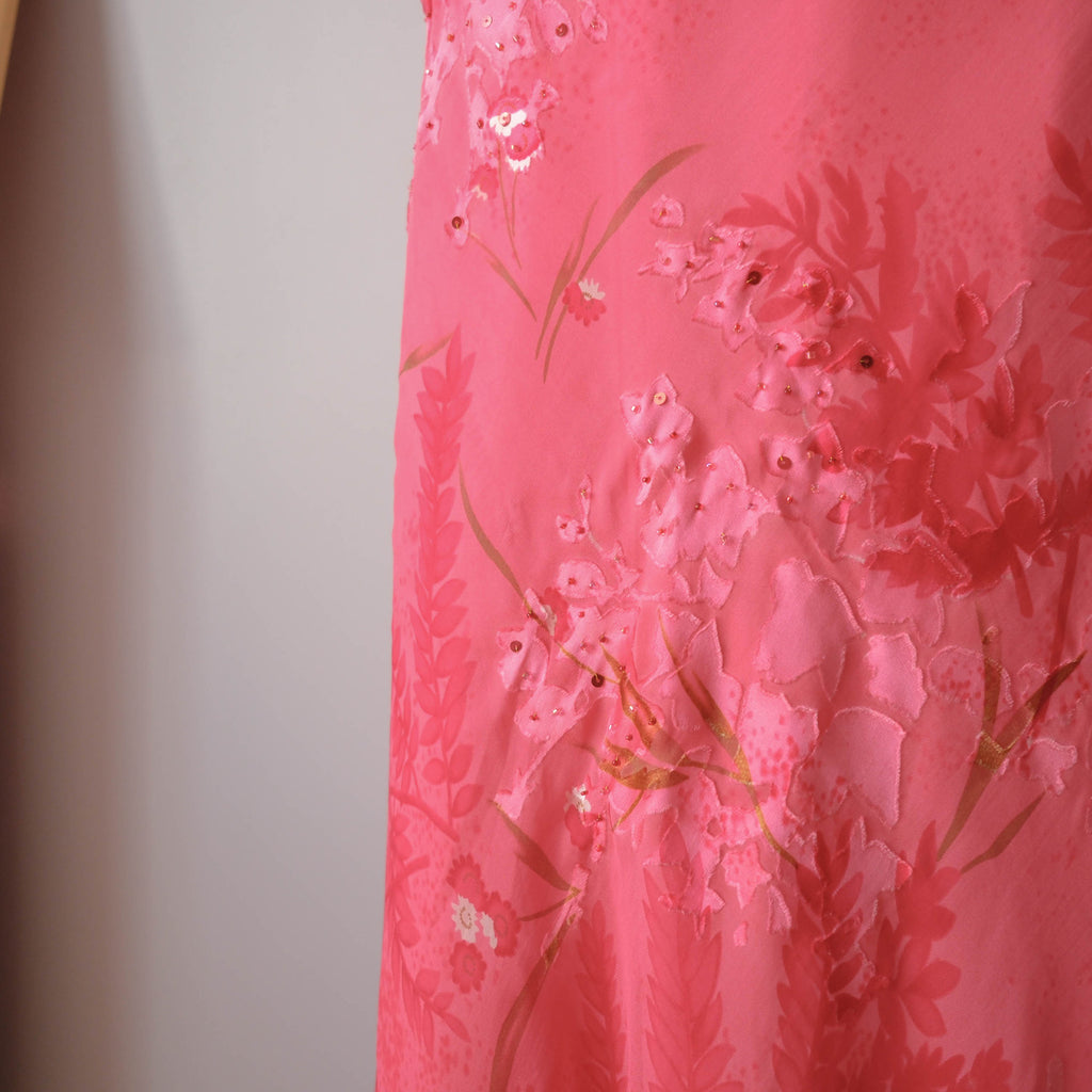 Vintage Romantic Chic Silk blend Beaded Slip Dress