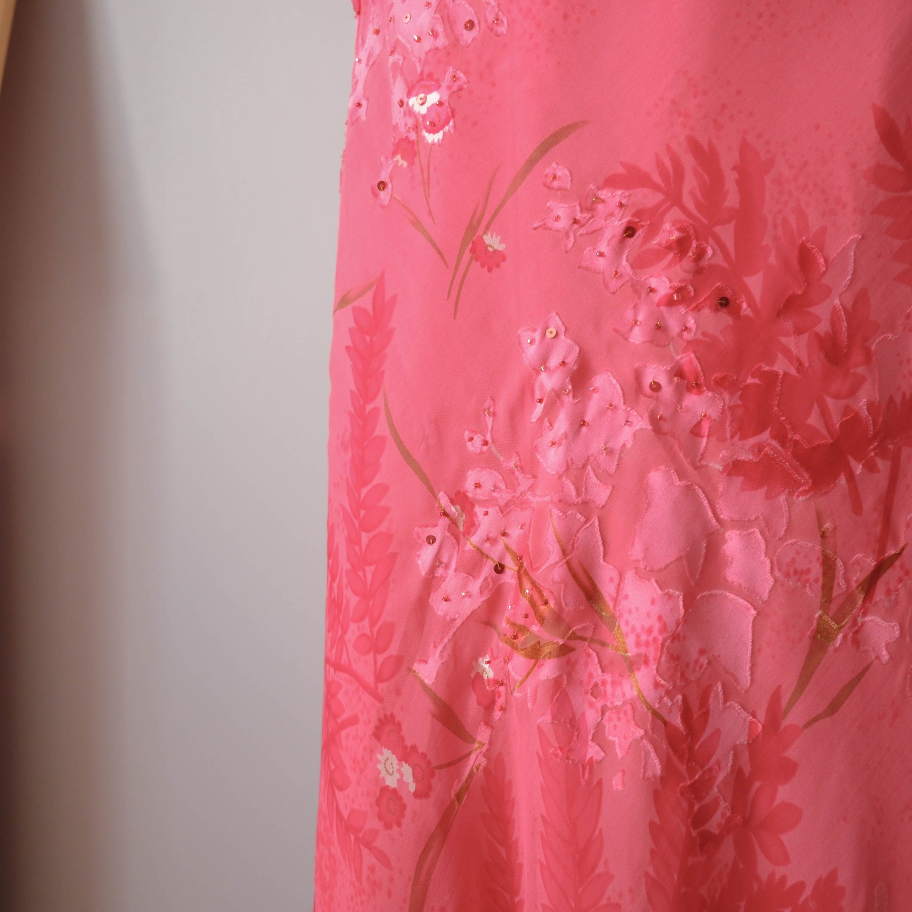 Vintage Romantic Chic Silk blend Beaded Slip Dress