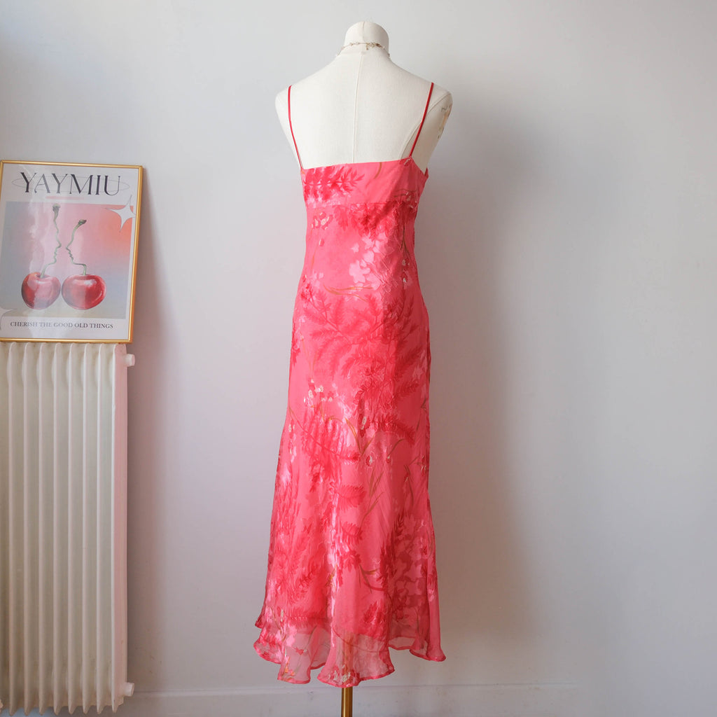 Vintage Romantic Chic Silk blend Beaded Slip Dress
