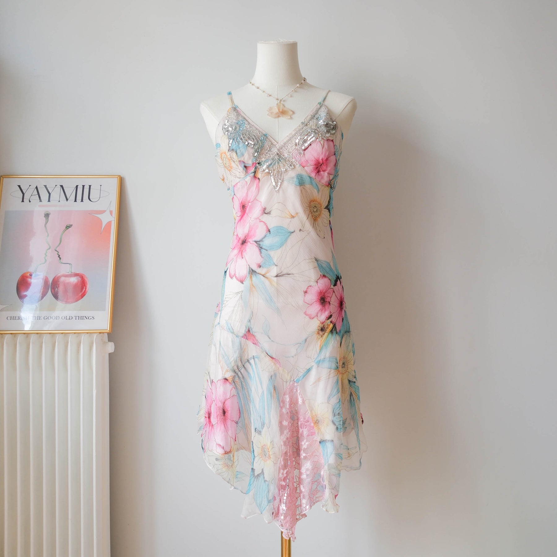 Vintage Floral Fairy Slip Dress