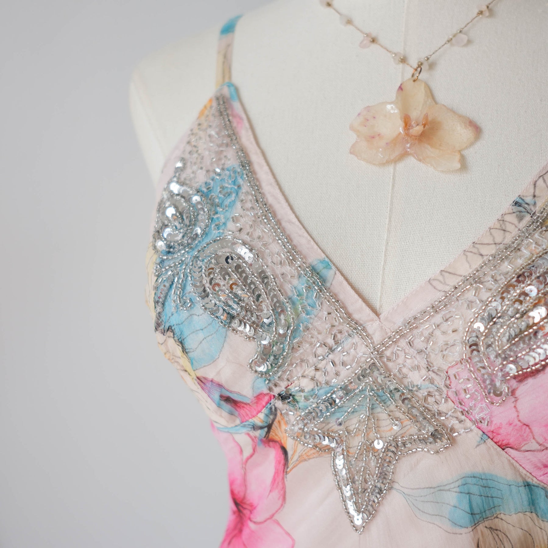 Vintage Floral Fairy Slip Dress