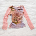 Vintage Fairy Beaded Floral Tshirt