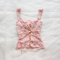 3 SUISSES Vintage Delicate Bustier Lace Top