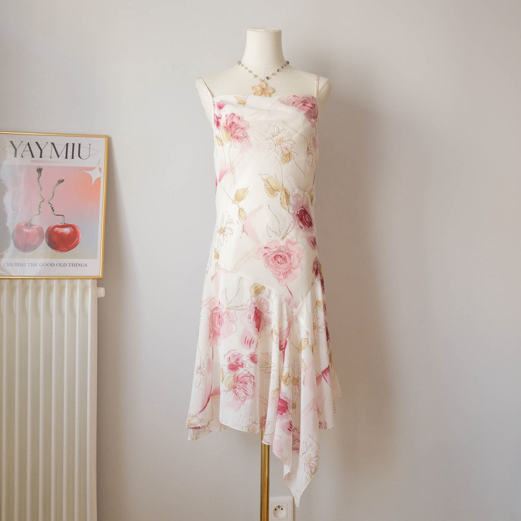 Vintage Romantic Floral Slip Dress