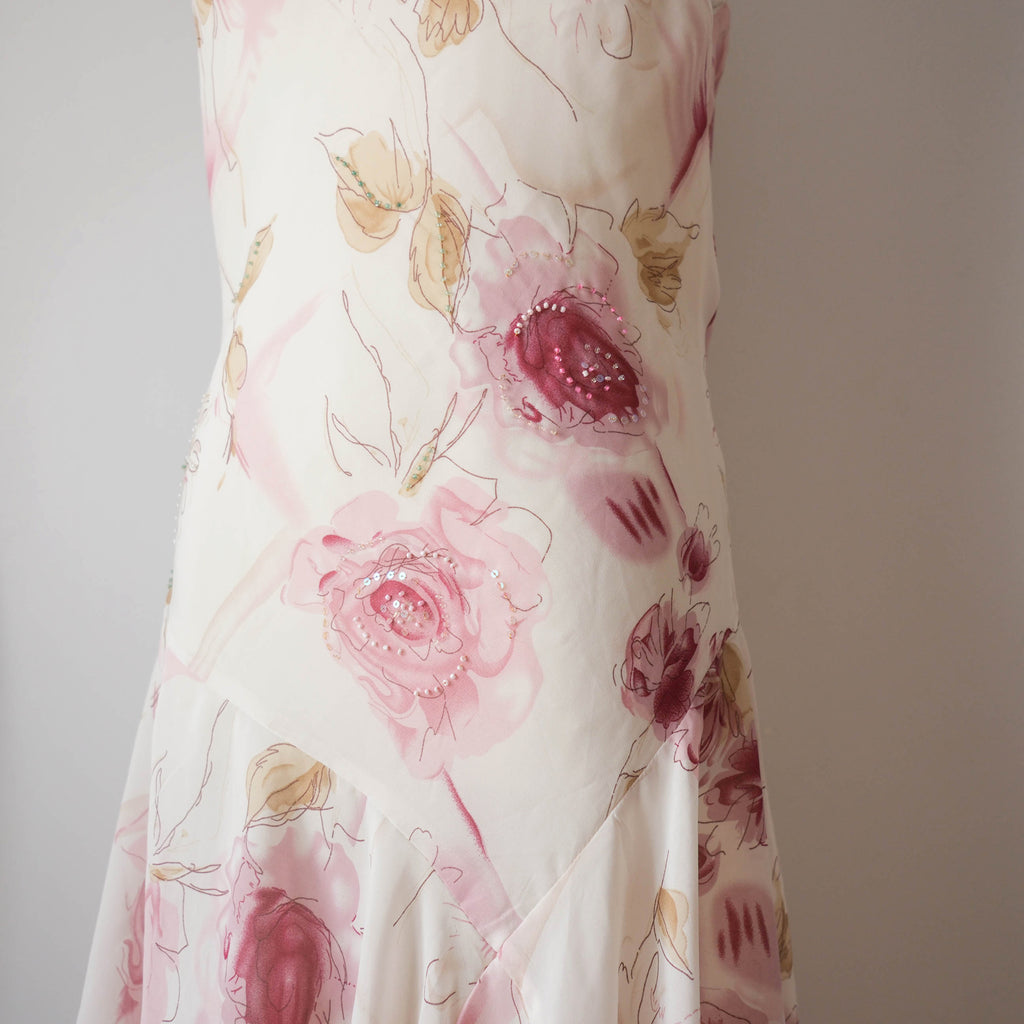 Vintage Romantic Floral Slip Dress