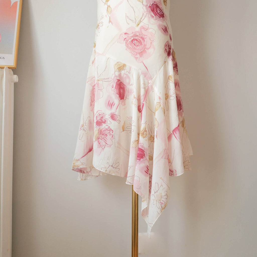 Vintage Romantic Floral Slip Dress