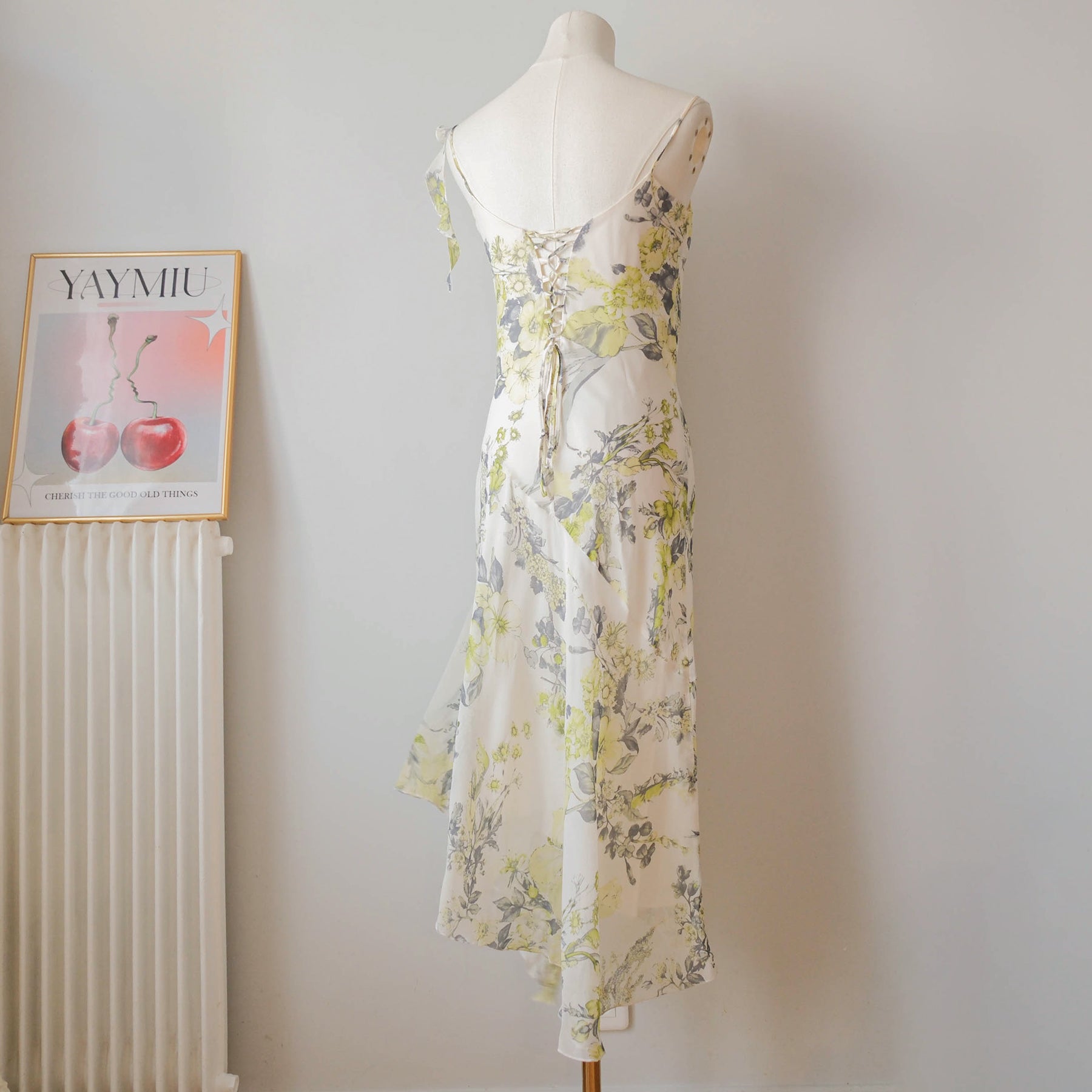Vintage Italian  Dreamy Asymmetrical Silk Dress
