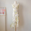 Vintage Italian  Dreamy Asymmetrical Silk Dress