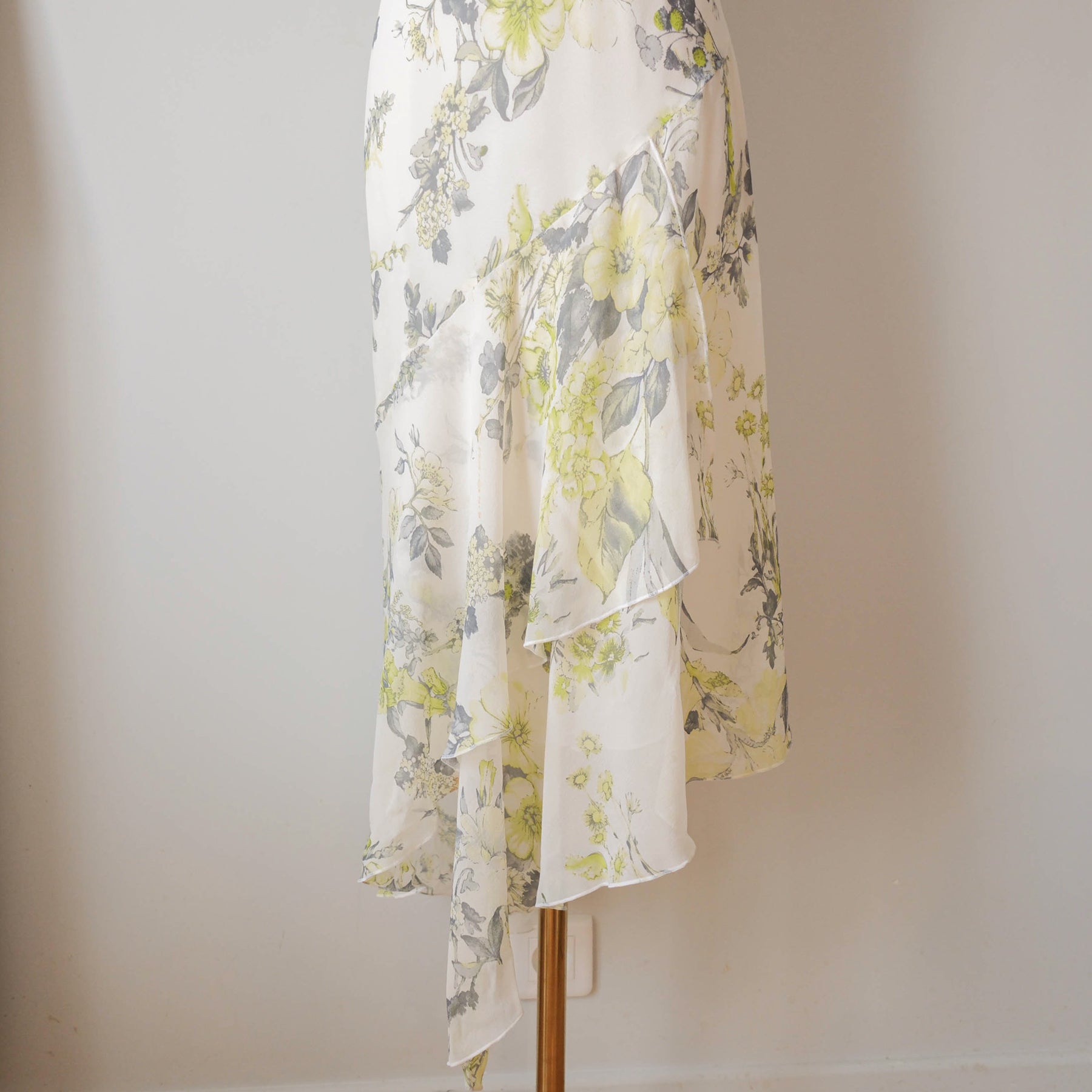 Vintage Italian  Dreamy Asymmetrical Silk Dress