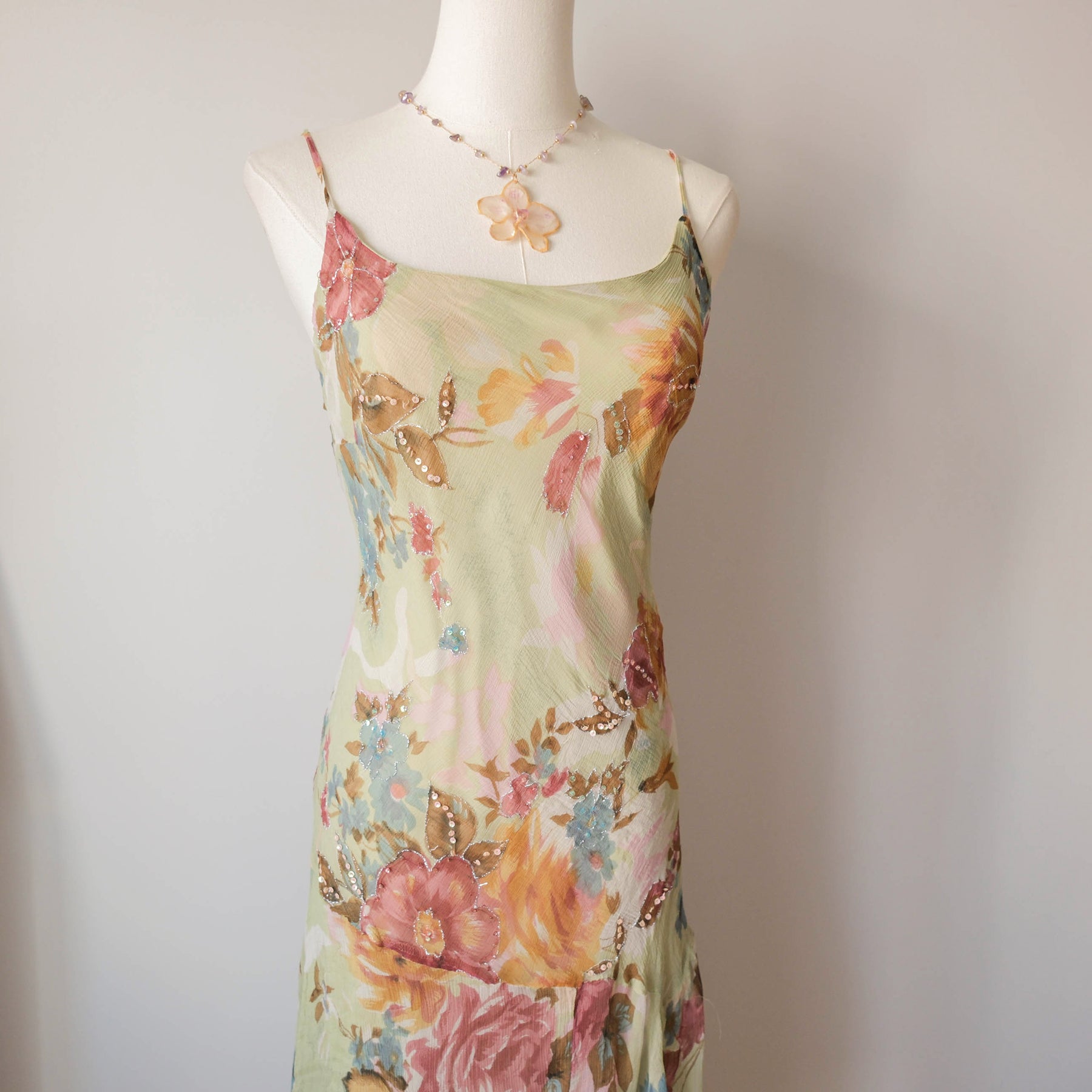 DERHY Vintage Dreamy Beaded Cami Dress