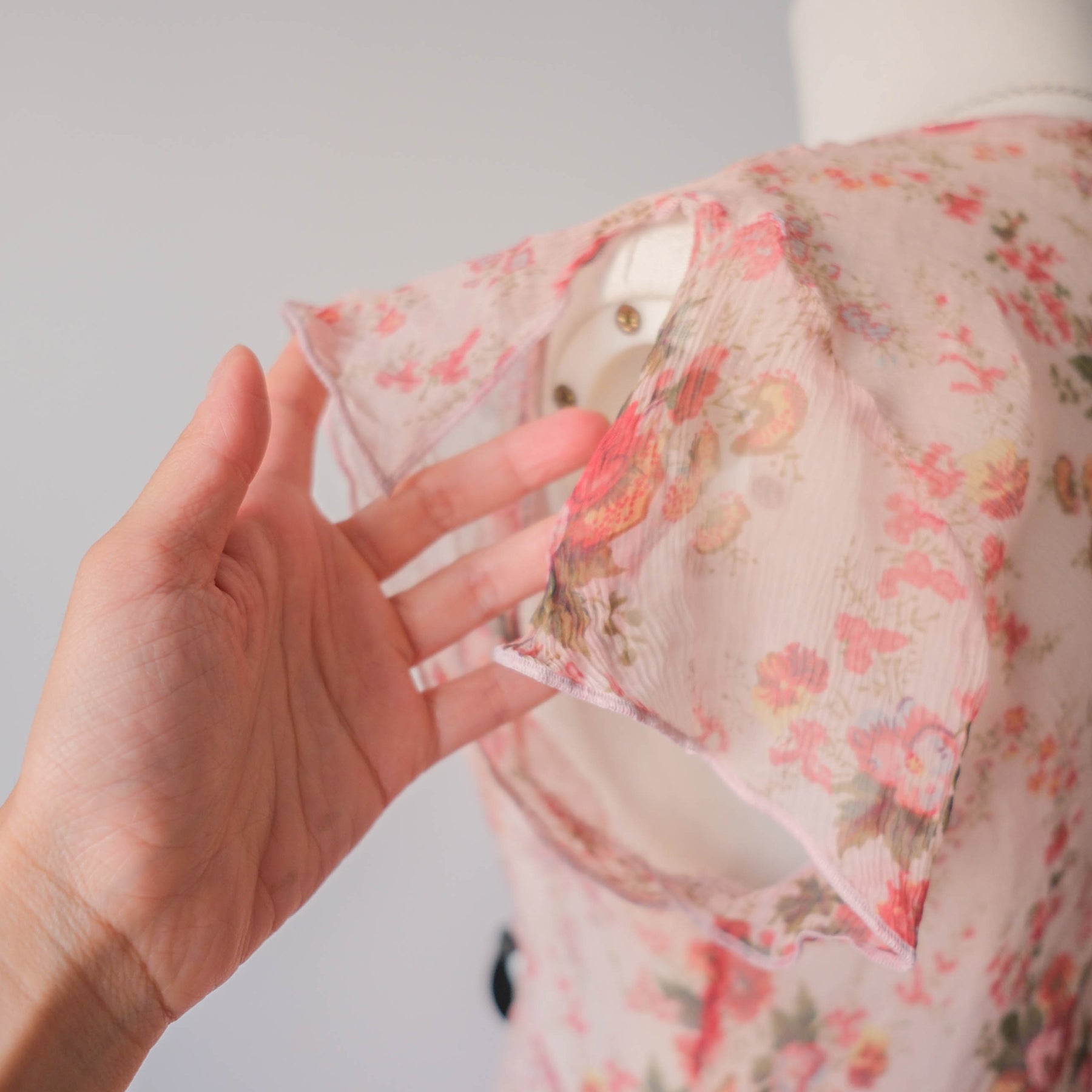 Vintage Dreamy Silk Floral Skirt Set