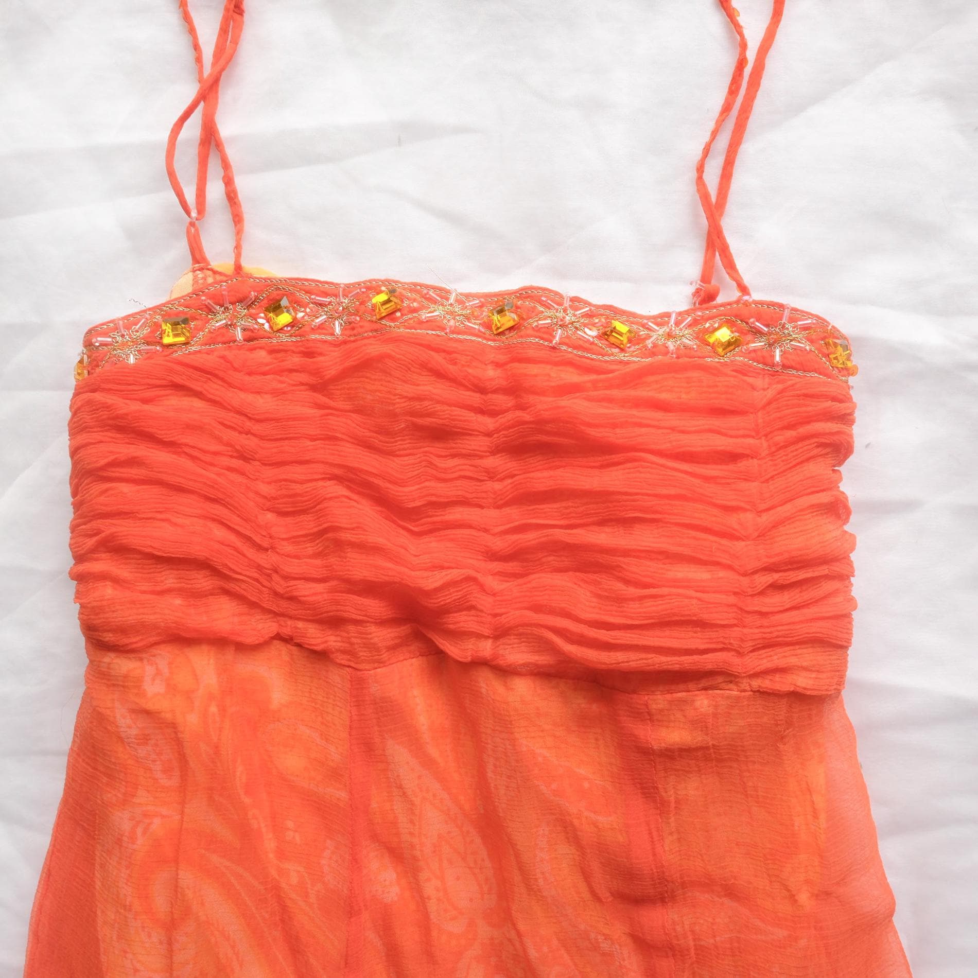 DERHY Vintage French Fairy Dreamy Summery Embellishment Babydoll Cami Midi Dress