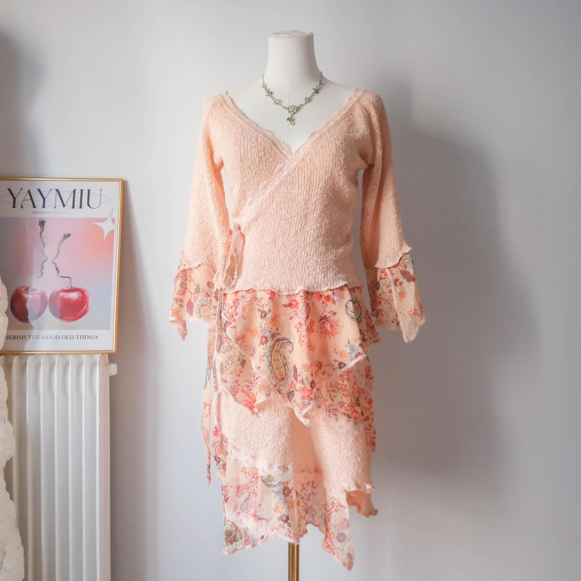 ZONE BLEUE Vintage Fairy Dreamy Knit Skirt Set
