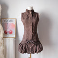Vintage Bubble Mini Dress with Cut out back