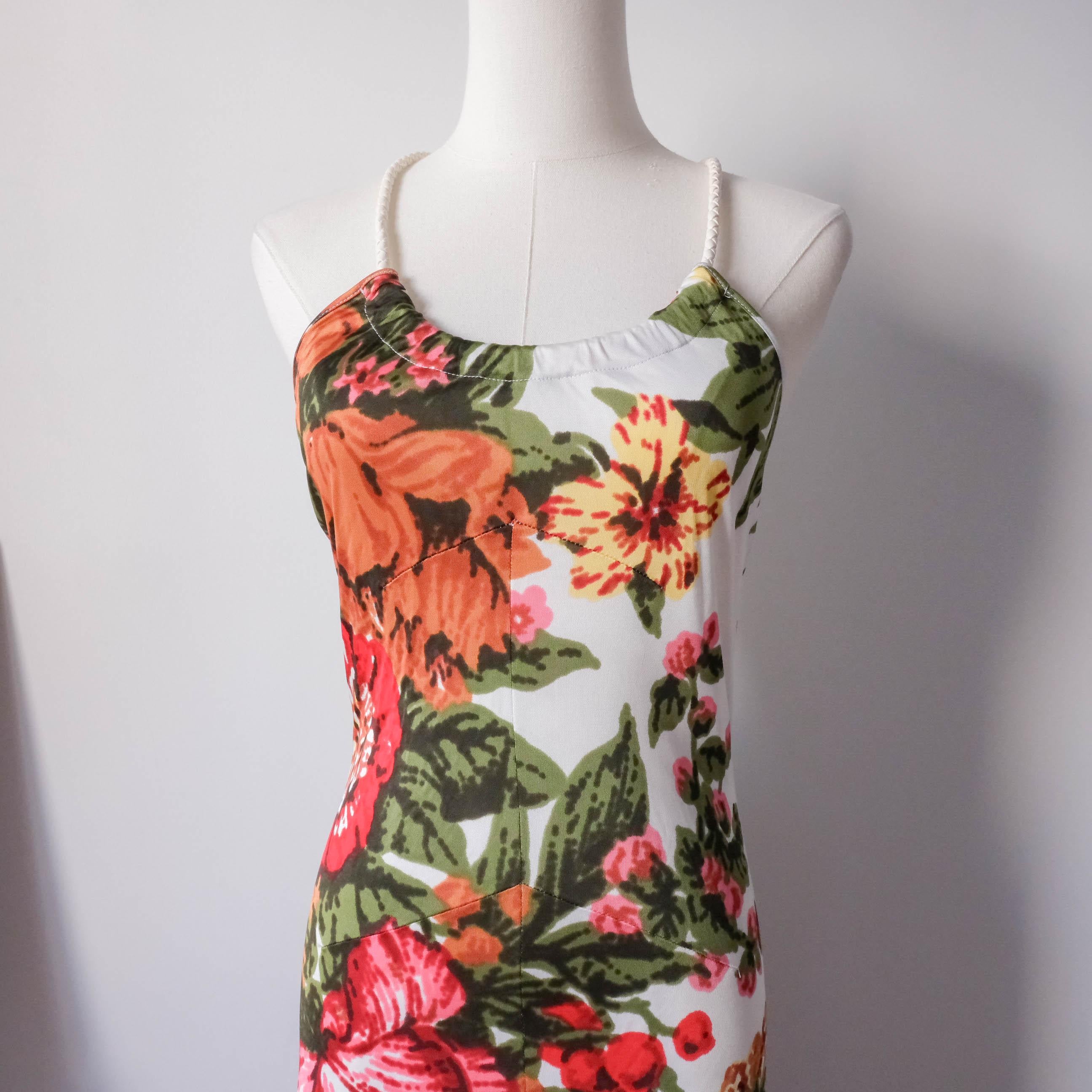 GF GIANFRANCO FERRE Vintage Backless Halter Dress