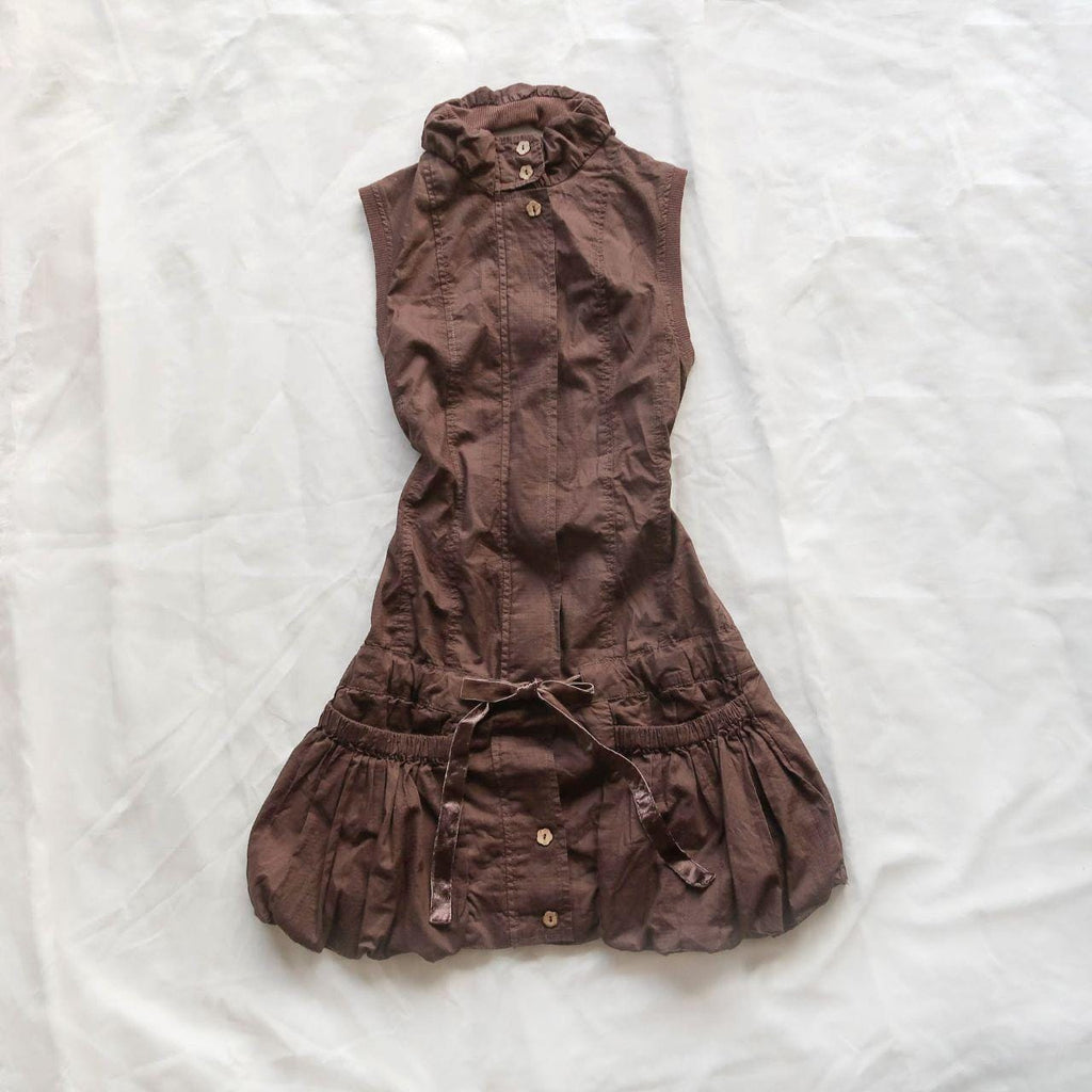 Vintage Bubble Mini Dress with Cut out back