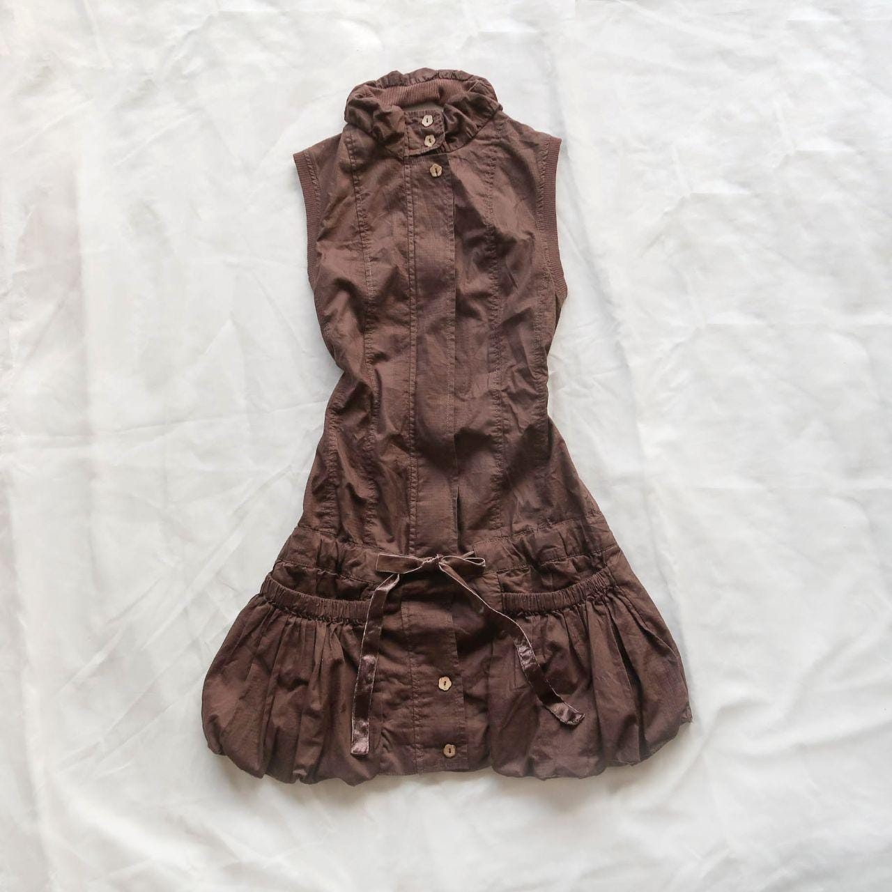 Vintage Bubble Mini Dress with Cut out back