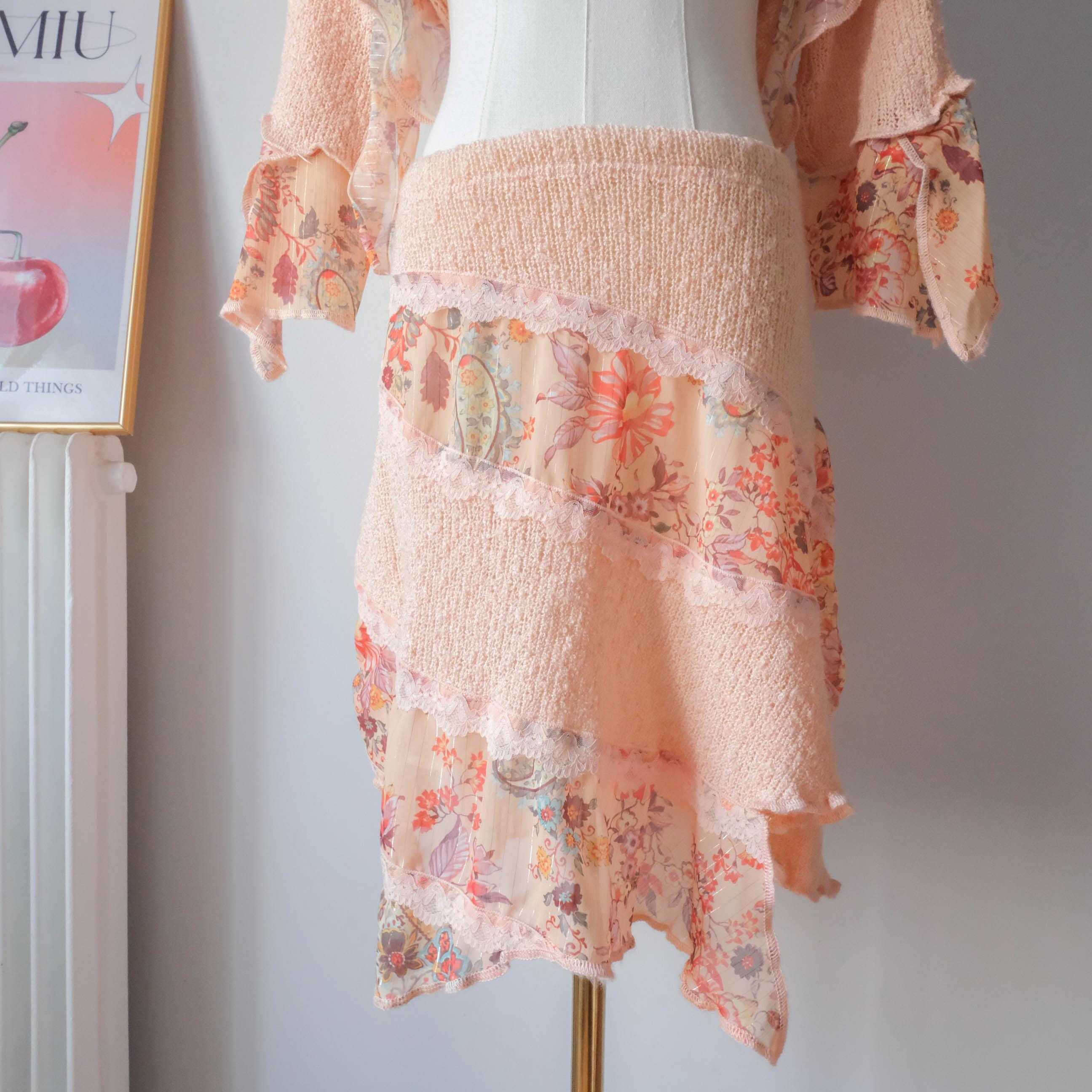 ZONE BLEUE Vintage Fairy Dreamy Knit Skirt Set