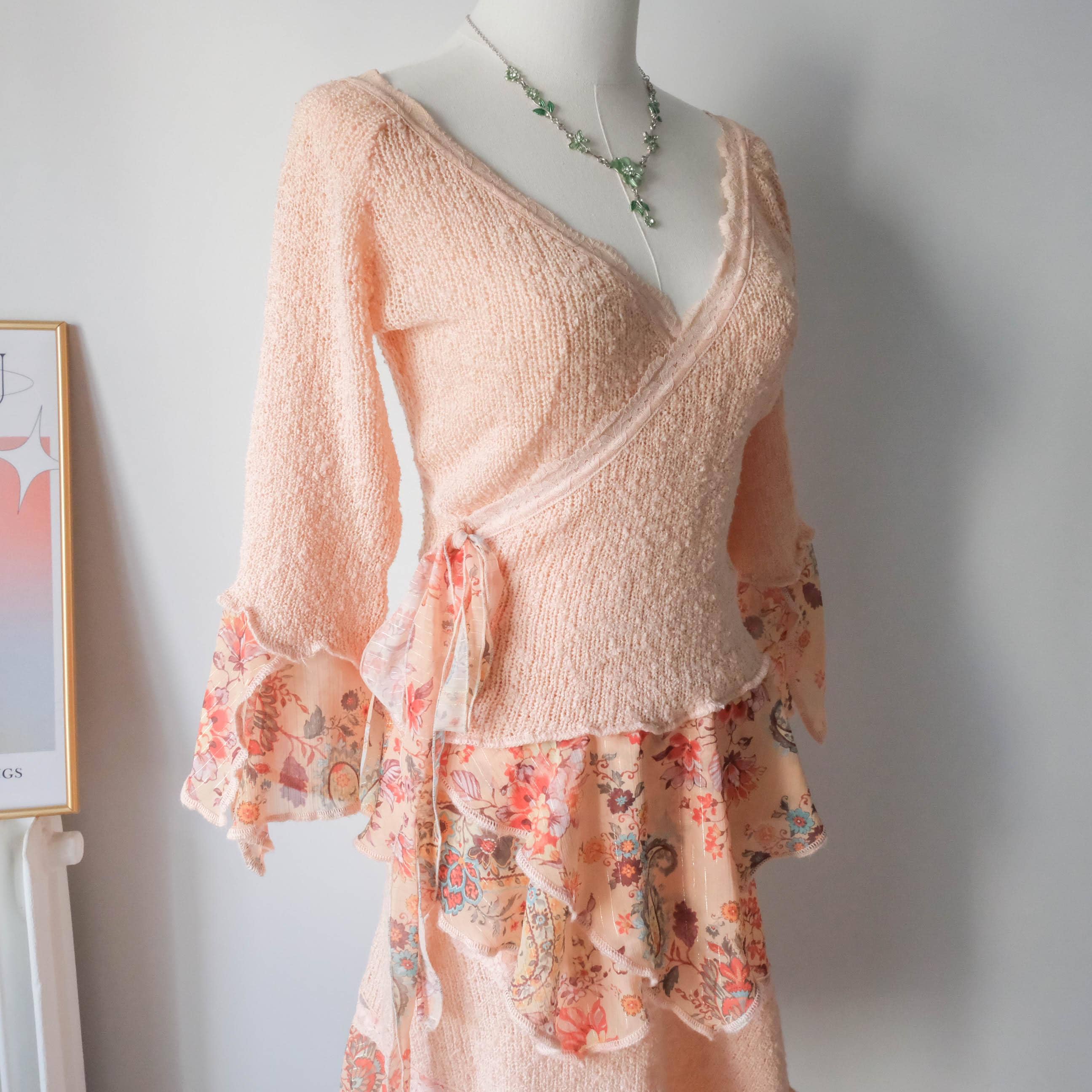 ZONE BLEUE Vintage Fairy Dreamy Knit Skirt Set