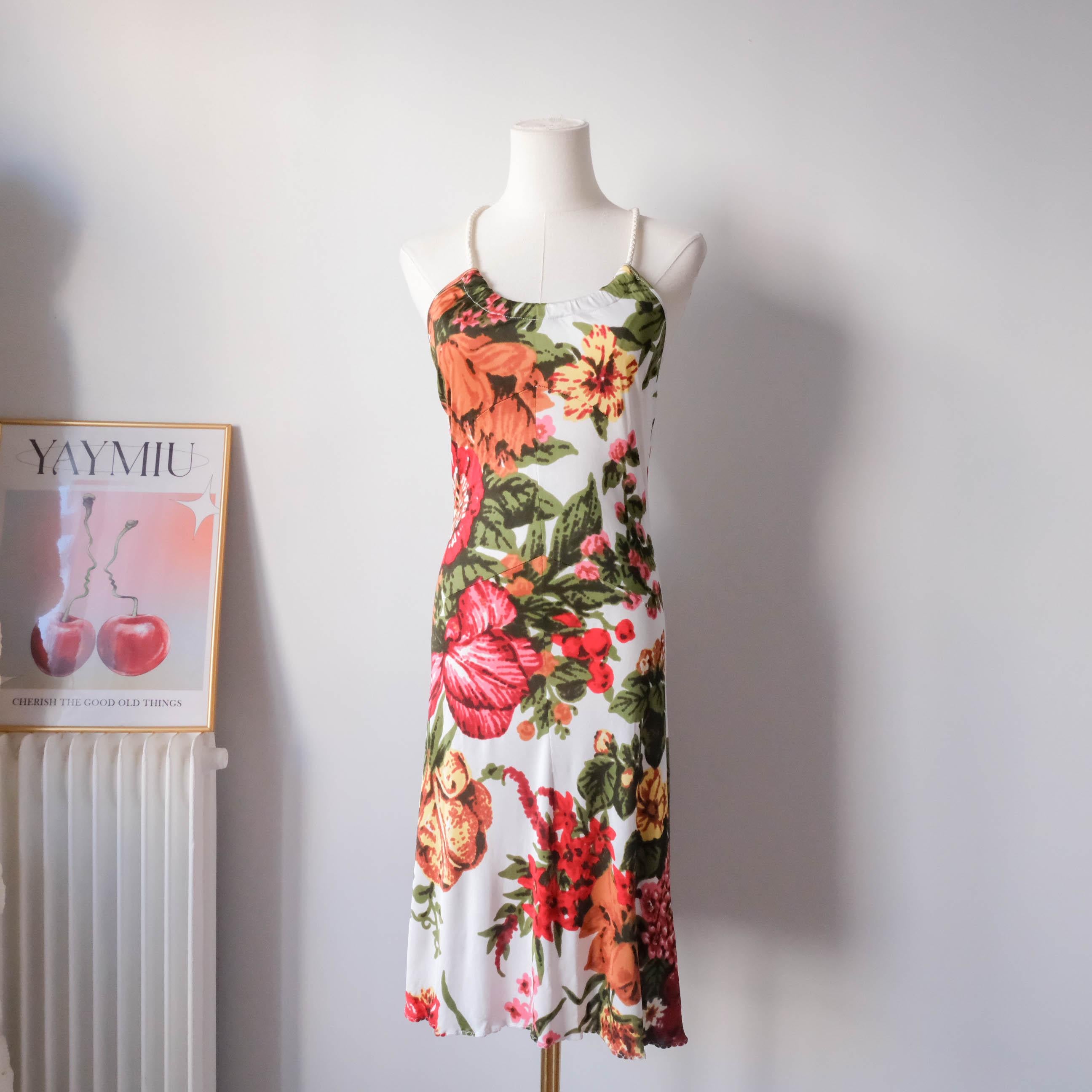 GF GIANFRANCO FERRE Vintage Backless Halter Dress