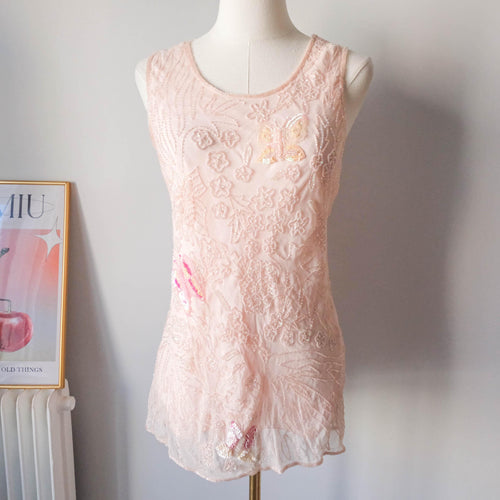 Beach Ibiza Festival Party Sequins Tank Top