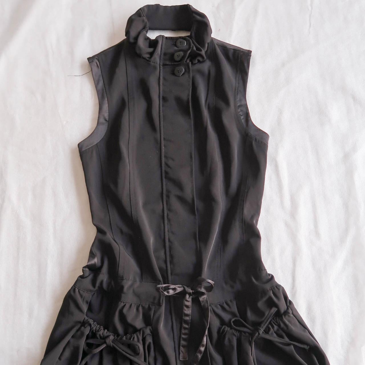 Vintage French Bubble Mini Dress with Cut out back